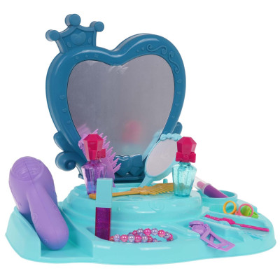 Makiažo stalelis mėlynas + priedai