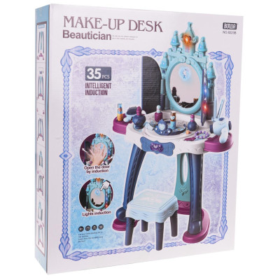 Vaikiškas kosmetiko staliukas su šviesos ir garso funkcija + priedai