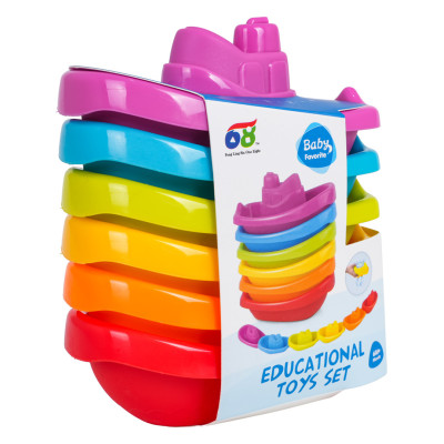 Spalvotų vonios valčių rinkinys