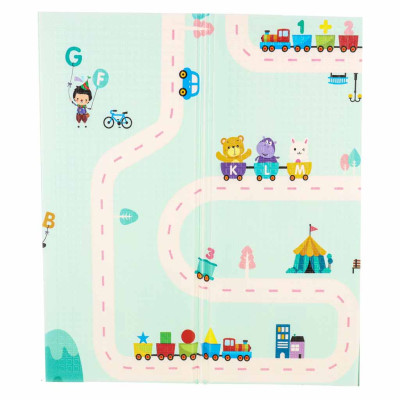 Edukacinis dvipusis putplasčio sulankstomas kilimėlis 180 x 200 cm