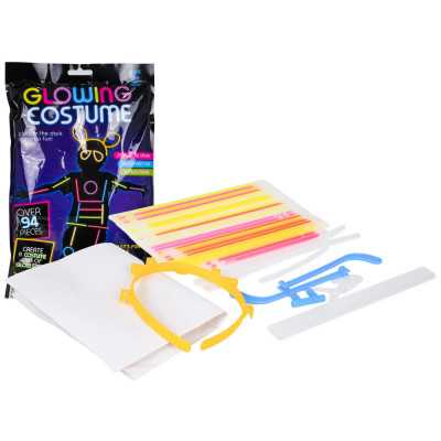 Fluorescencinių lazdelių rinkinys Glowing Costume 94vnt.