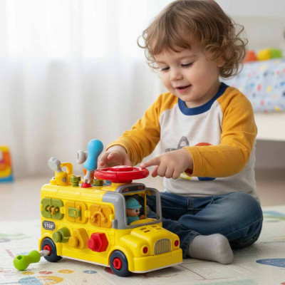 Manipuliacinis autobusas "6-in-1" su atsuktuvu