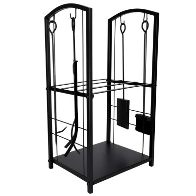 Židinio malkų stovas metaliniai židinių priedai