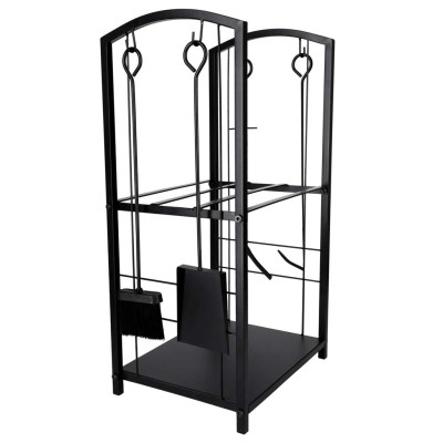 Židinio malkų stovas metaliniai židinių priedai