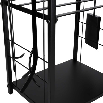 Židinio malkų stovas metaliniai židinių priedai