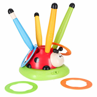 Vaikų įgūdžių žaidimas praleidimo virvės paleidimo įtaisas taikinys mesti boružėlę 4in1