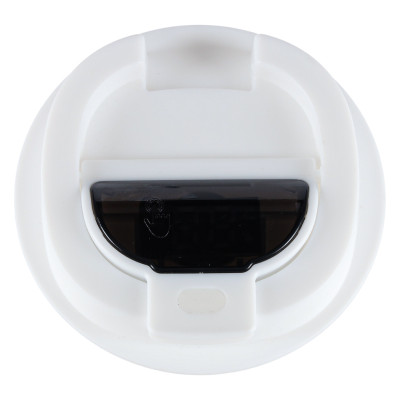 LED kelioninis termosinis puodelis 500ml, baltas