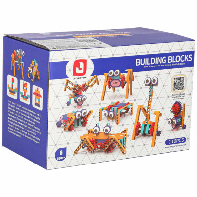 Statybinės kaladėlės, judančios su varikliu 116 vnt.