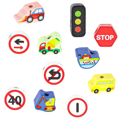 Mediniai blokeliai transporto priemonių kelio ženklams sriegti