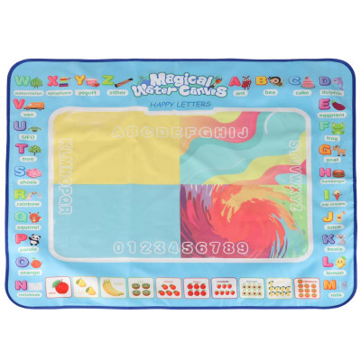 Vandens dažymo kilimėlis Vandens dažymo markeriai trafaretai trafaretinis volelis 100x80cm abėcėlė