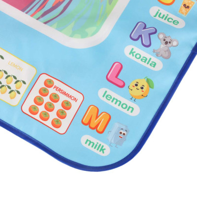 Vandens dažymo kilimėlis Vandens dažymo markeriai trafaretai trafaretinis volelis 100x80cm abėcėlė