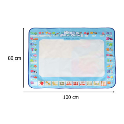 Vandens dažymo kilimėlis Vandens dažymo markeriai trafaretai trafaretinis volelis 100x80cm abėcėlė