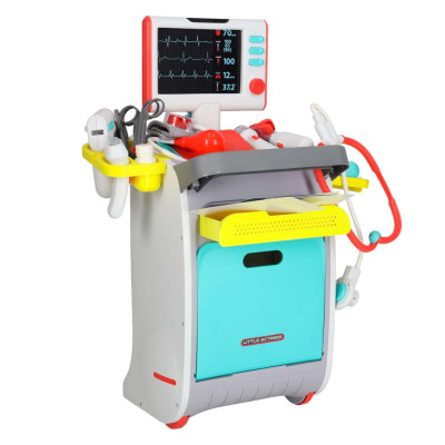 Didelis gydytojo rinkinys medicininė stotis mažas gydytojas ekg rentgeno šviesa garsas