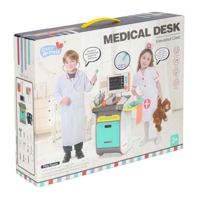 Didelis gydytojo rinkinys medicininė stotis mažas gydytojas ekg rentgeno šviesa garsas