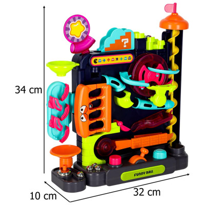 Kamuoliukų kliūčių ruožo arkadinis žaidimas, skirtas kamuoliukams
