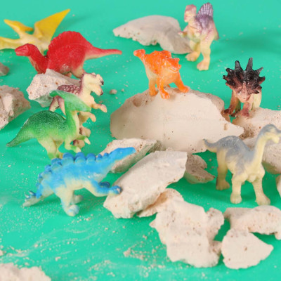 Archeologinis Dinozauro kasinėjimo kiaušinis rinkinys XL 12 figūrų - 9