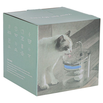 Gertuvė šunims ir katėms automatinė USB gertuvė 1,8 l valymo filtras