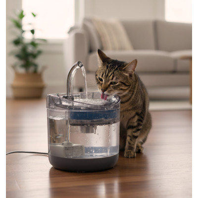 Gertuvė šunims ir katėms automatinė USB gertuvė 1,8 l valymo filtras