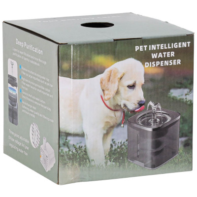 Geriamasis fontanas šuniui, katei, augintiniui, automatinis USB gertuvė 2l valymo filtras