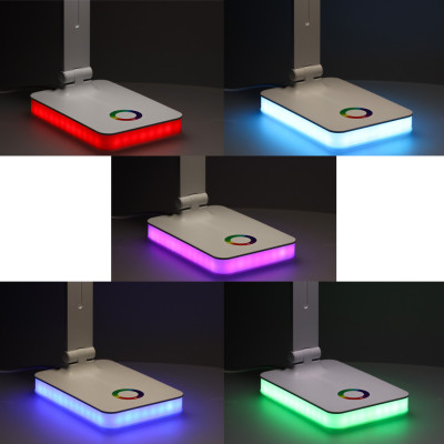 Stalinė LED lempa USB lietimui jautrus apšviestos RGB šviesos valdymas