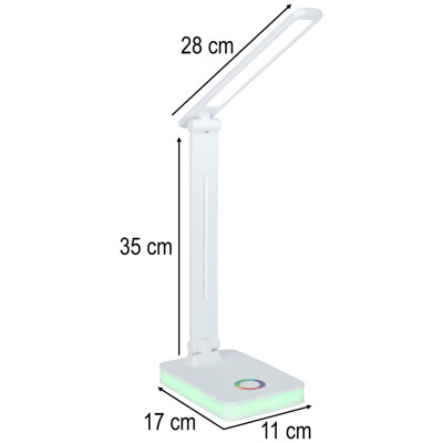 Stalinė LED lempa USB lietimui jautrus apšviestos RGB šviesos valdymas