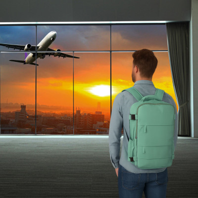 Bagažo kelioninė kuprinė žalia 45x30 cm