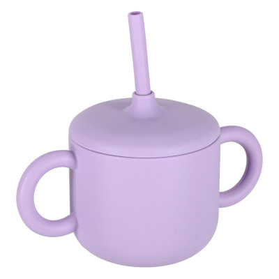 Vaikiškų silikoninių įrankių rinkinys, 8 vnt., violetinės spalvos