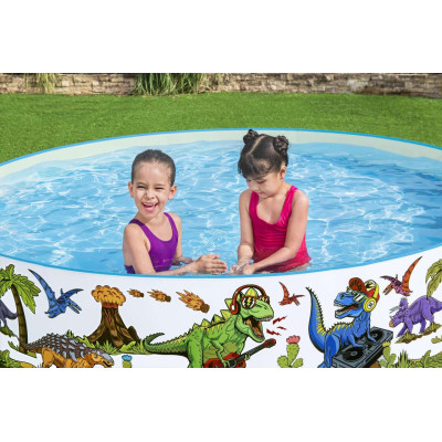 Dinozaurų baseinas 3+ BESTWAY 244x46cm Vinilas + PVC