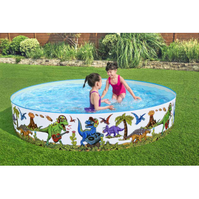 Dinozaurų baseinas 3+ BESTWAY 244x46cm Vinilas + PVC - 8