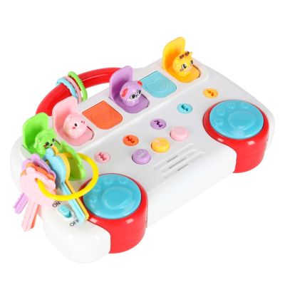 Mokomasis autobusas, žaidžiantis iššokančius gyvūnų raktus