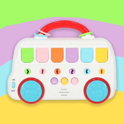 Mokomasis autobusas, žaidžiantis iššokančius gyvūnų raktus