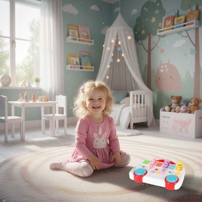 Mokomasis autobusas, žaidžiantis iššokančius gyvūnų raktus