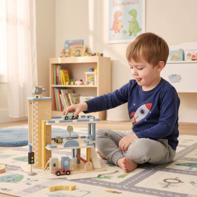 Medinis garažas Automobilių stovėjimo aikštelė Dviejų aukštų degalinė