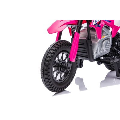 Vaikiškas elektrinis motociklas HONDA CFR450R, Rožinis