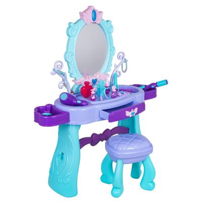 Magiškas princesės kosmetikos stalas violetinės spalvos