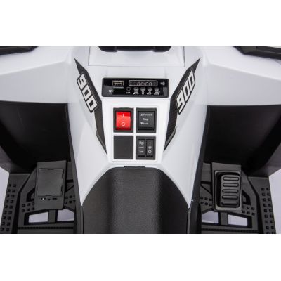 Vaikiškas Elektrinis Keturratis WOLF ATV 4x4 ATV, Baltas