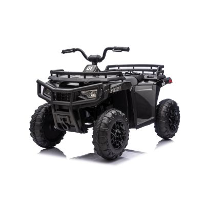 Vaikiškas Elektrinis Keturratis WOLF ATV 4x4 ATV, Juodas