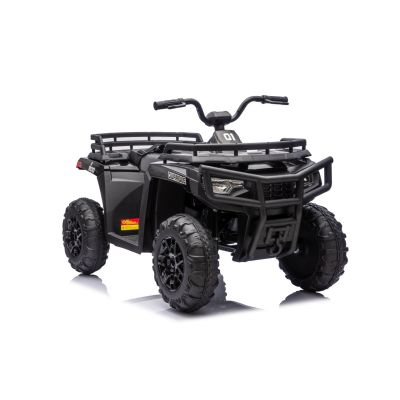 Vaikiškas Elektrinis Keturratis WOLF ATV 4x4 ATV, Juodas