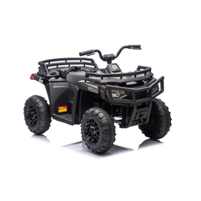 Vaikiškas Elektrinis Keturratis WOLF ATV 4x4 ATV, Juodas