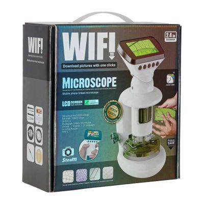 Skaitmeninis elektroninis mikroskopas wifi USB LCD ekranas 200x 1000x +priedai - 16