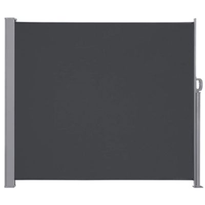 Šoninės terasos markizės LUARO ištraukiamas ekranas 180 x 400 cm pilkos spalvos