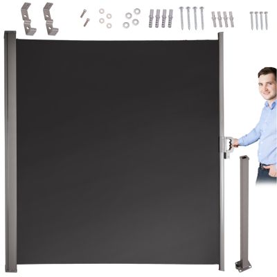 Ištraukiamos šoninės terasos markizės LUARO 180 x 400 cm pilkos spalvos