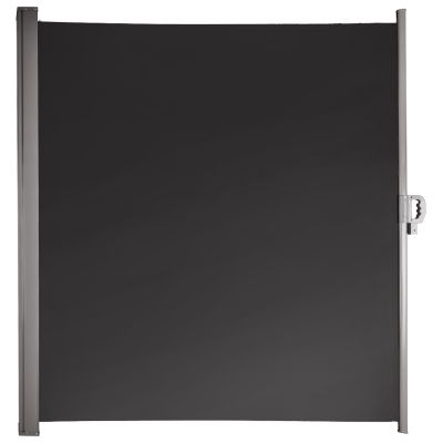 Šoninės terasos markizės LUARO ištraukiamas ekranas 180 x 400 cm pilkos spalvos