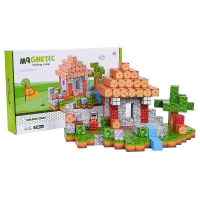 Magnetinių kubelių, kaladėlių rinkinys, 312 vnt.