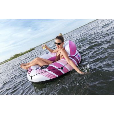 RAPID RIDER Plaukimo žiedas rožinis 135cm "Bestway