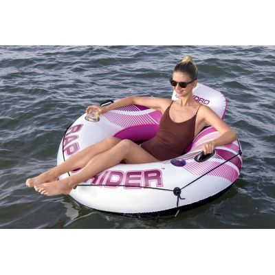 RAPID RIDER Plaukimo žiedas rožinis 135cm "Bestway