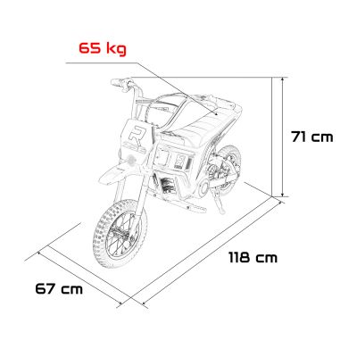 Vaikiškas elektrinis motociklas RZ56 MAX, Mėlynas