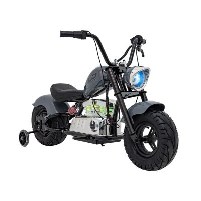 Vaikiškas Elektrinis Motociklas Chopper Warrior, Pilkas