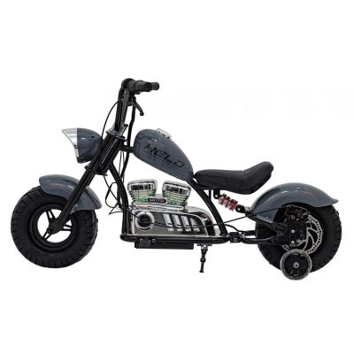 Vaikiškas Elektrinis Motociklas Chopper Warrior, Pilkas