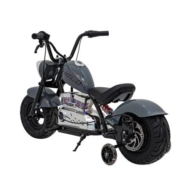 Vaikiškas Elektrinis Motociklas Chopper Warrior, Pilkas
